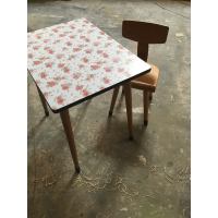 Vintage setje met rozenprint